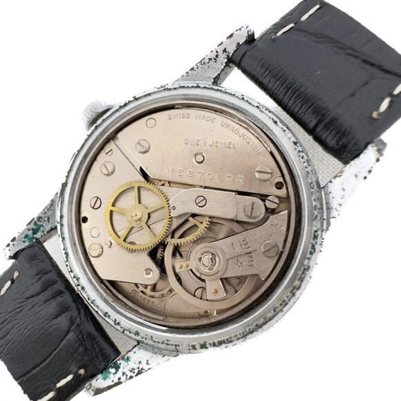 Vintage Westclox Men's Mechanical Wristwatch EB 1495 Swiss Made w Bullseye Style - Picture 7 of 10
